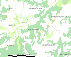 Poziția localității Boucieu-le-Roi