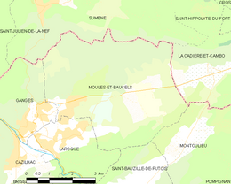 Moulès-et-Baucels - Localizazion