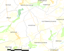 Mapa obce Acqueville