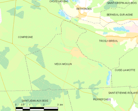 Mapa obce Vieux-Moulin