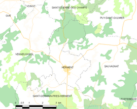 Mapa obce Herment