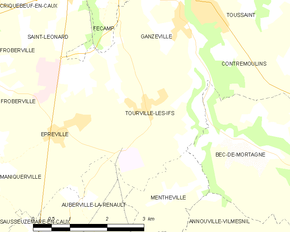 Poziția localității Tourville-les-Ifs