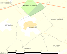 Mapa obce Lamaronde