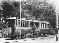Tramway Mödling – Hinterbrühl en Autriche, 1883, le 1er sous caténaire.