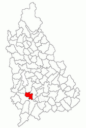 Location in Dâmbovița County