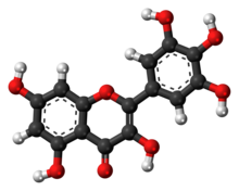 Шариковая модель молекулы мирицетина