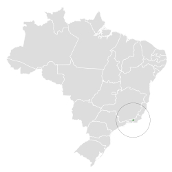 Distribución geográfica del hormiguerito carioca.