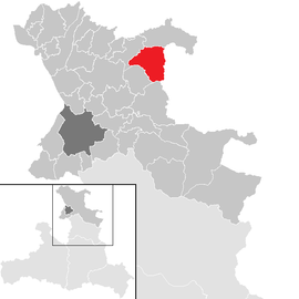 Poloha obce Neumarkt am Wallersee v okrese Salzburg-okolie (klikacia mapa)