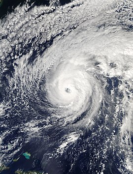 Satelitní snímek hurikánu