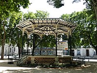 Le kiosque à musique, après sa rénovation en 2018..