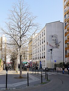 Jean-Sébastien Bach, marouflage, rue de Clisson, Paris