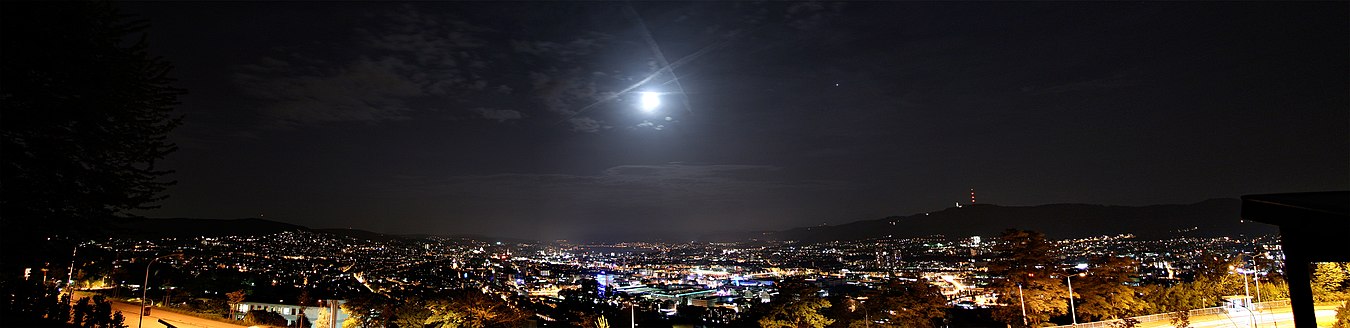 Панорама ночного Цюриха