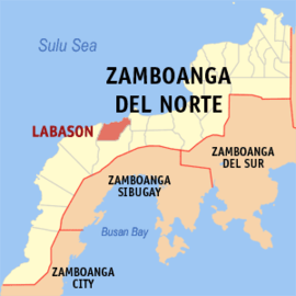 Labason na Zamboanga do Norte Coordenadas : 8°3'53"N, 122°31'12"E