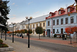 Panorama domů na náměstí