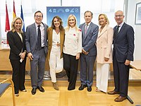 La direction du groupe populaire à l'Assemblée de Madrid en octobre 2017.