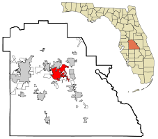 Полк Каунти Флорида Инкорпорированные и некорпоративные районы Уинтер-Хейвен Highlighted.svg