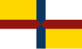 Proposed flag of Emilia. Combines the red on white cross (used by Bologna and Reggio Emilia) together with the blue on gold cross (used by Parma and Modena)