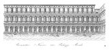 프로쿠라티에 누오베 (1580년 경)의 입면도 (콰드리 모레티 (Quadri-Moretti)에서 인쇄 1831)