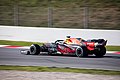 Max Verstappen in de RB16 tijdens de testdagen in Barcelona.