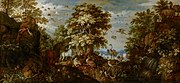 Orfey lirası ilə heyvanları ovsunlayır. 1627-ci il. Ağac, yağlı boya. Mauritshuis, Haaqa