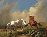 Caballos ante la tormenta (1849)