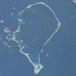 富纳富提环礁的空拍照