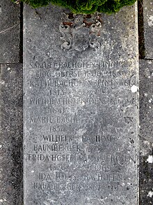 Samuel Bachofen-Fininger (1806–1889) Metzger, Eidg. Oberst, Politiker, Familiengrab auf dem Friedhof Hörnli, Riehen, Basel-Stadt