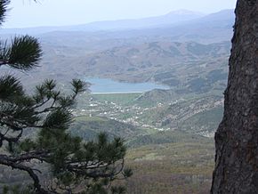 Вид на село Счастливое с вершины Сотира