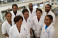 Egyetemisták Port Moresby-ben