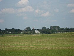 View towards the settlement