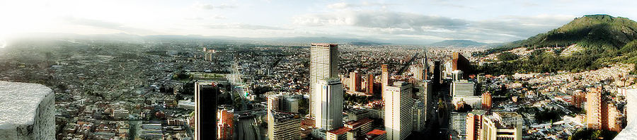 Panoramic view of downtown Bogotá, Colombia