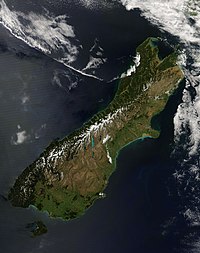 南島の衛星写真