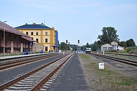 Bahnhof Varnsdorf von Westen (2021)