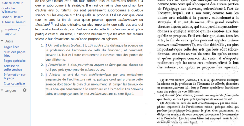 Comparaison taille des notes obtenues et celle des fac-similés