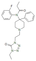 Химична структура на Trefentanil.