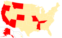 Type I constitutional ban on same-sex unions US.svg