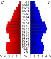 Bevolkingspiramide Lenoir County