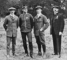 Vilhelm Carlberg, Hübner von Holst, Eric Carlberg och Gustaf Boivie 1912.