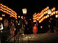 Lanterne bonbori al festival Yuwaku bonbori matsuri nei pressi di Kanazawa (2012)