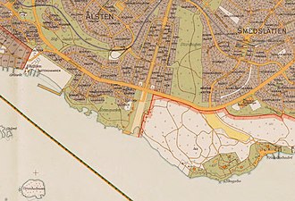 Ålsten och Smedslätten omkring 1930.