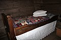 Laced valance on a single bed, Museum of Wooden Architecture, Suzdal, Russia