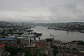 Vladivostok bridge under construction with Irtysh in the foreground on 10 July 2010