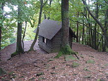 Refuge hut in the forest
