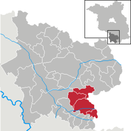 Amt Plessas läge i Landkreis Elbe-Elster, Brandenburg