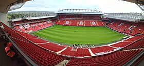 Le stade d'Anfield, lieu de l'incident.