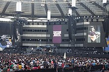 Arcane Roots performing at Stadio Olimpico in Rome on 6 July 2013