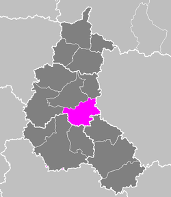 Location of Vitry-le-François in Champagne-Ardenne