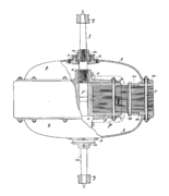 Disegno di un rotore esterno dal brevetto USA US662484 A