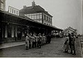 Emperor Charles I of Austria reviewing troops at Teiuș railway station in October 1916