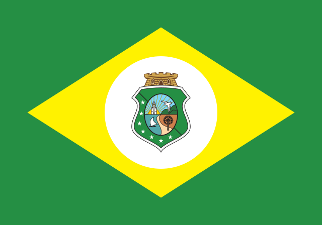 Bandeira do estado do Ceará, Brasil.